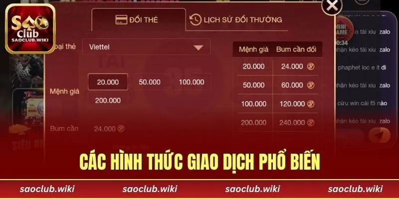 Các hình thức giao dịch phổ biến