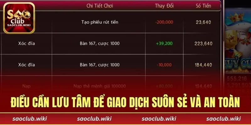 Điều cần lưu tâm để giao dịch suôn sẻ và an toàn